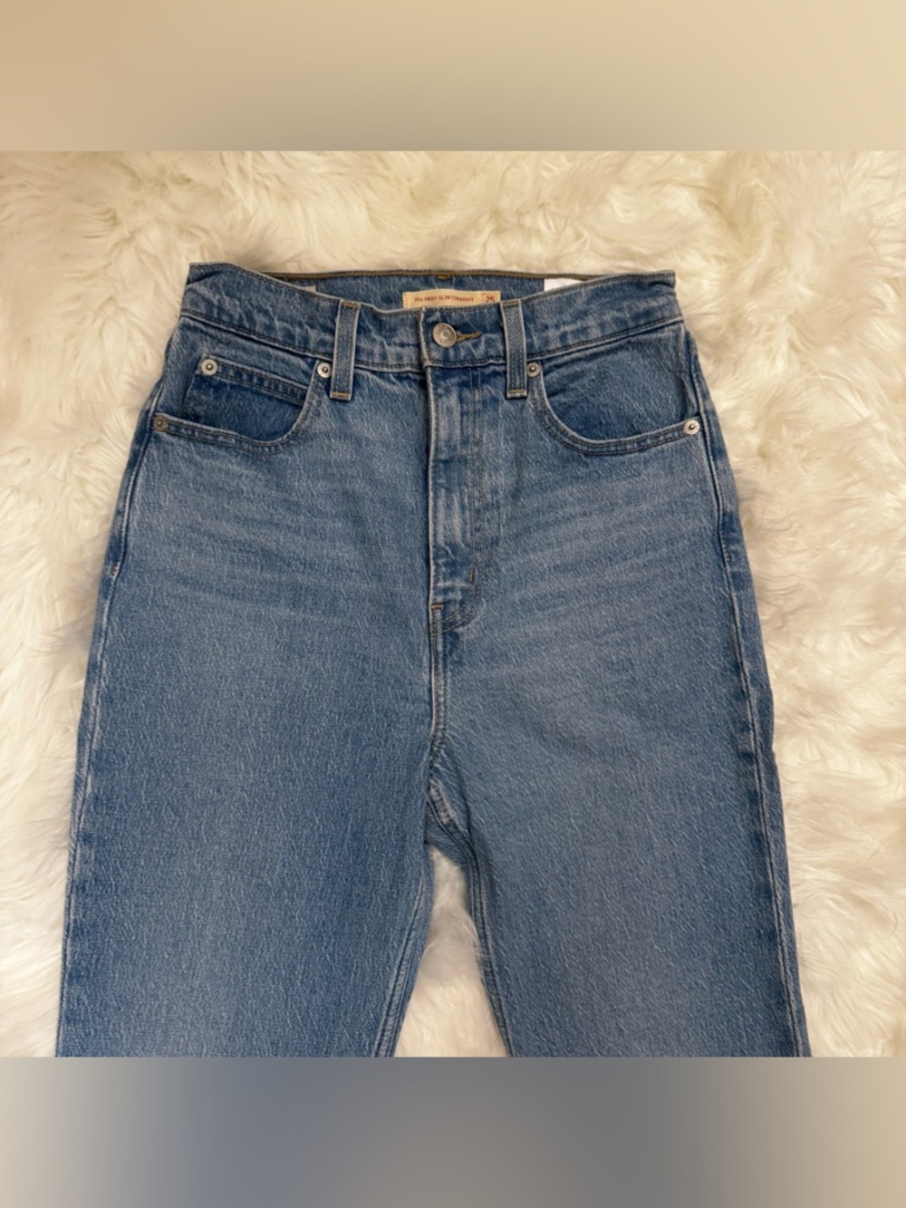 Levi’s 70s High Slim Straight Jeans Light Wash W25 Vintage Fit NEW Condition - Picture 3 of 13